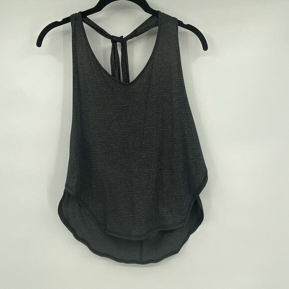 Lululemon Athletica Women's Heather Black Striped Seek The Heat Tank Top Size 6 - Picture 3 of 10